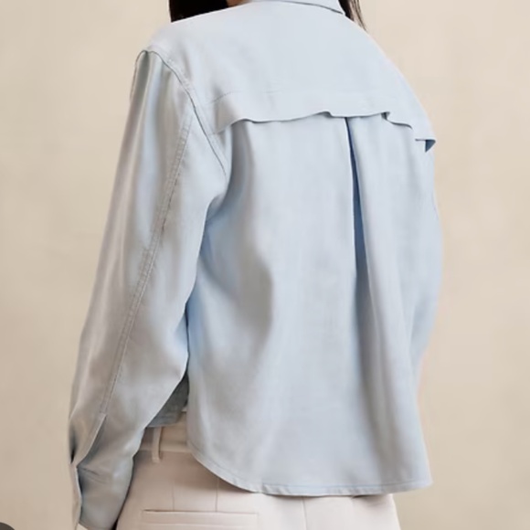 NWT Banana Republic Factory Vegan Suede Cropped Shirt | Light Tan | Size: XXL - Picture 5 of 5